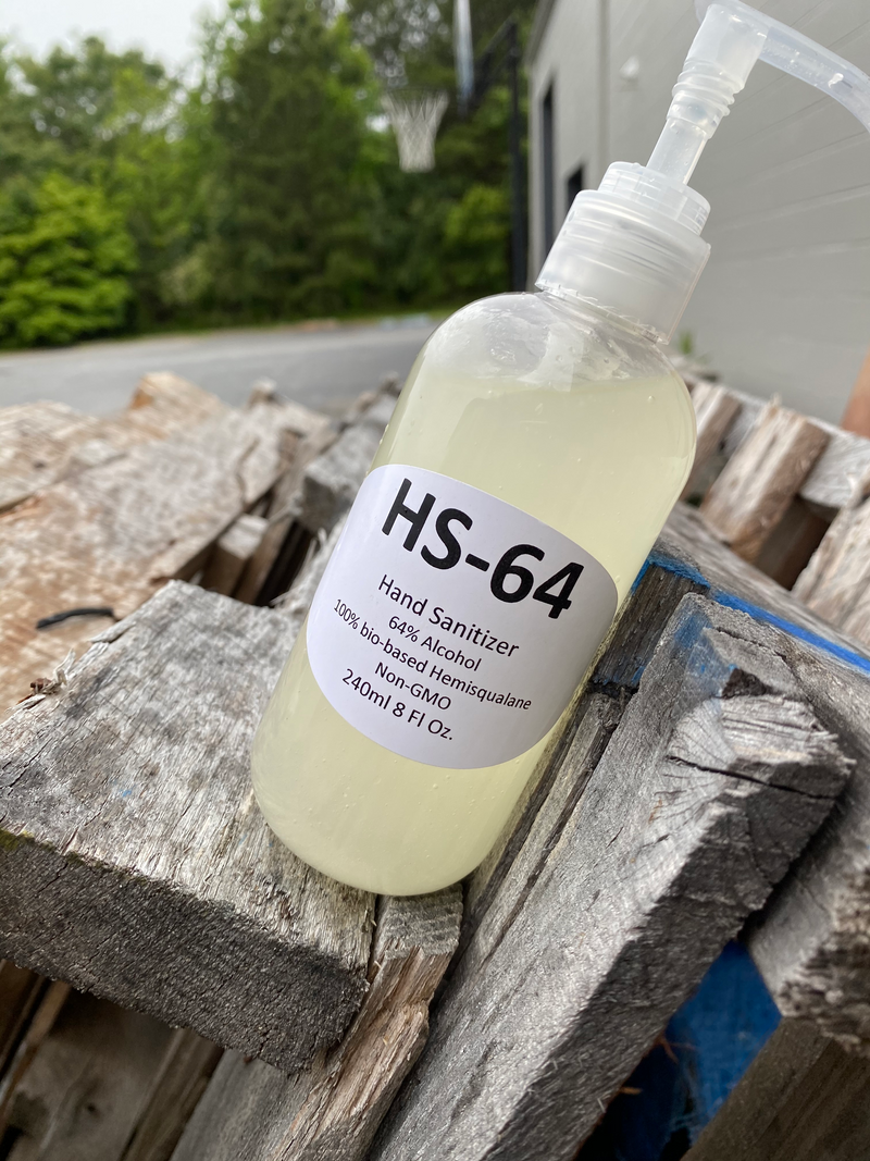 WRS Hand Sanitizer HS-64 - Industrial 64% Alcohol - Non GMO - 100% Bio-Based Hemisualane - Lovley Citrus and Lime Aroma 8oz.…